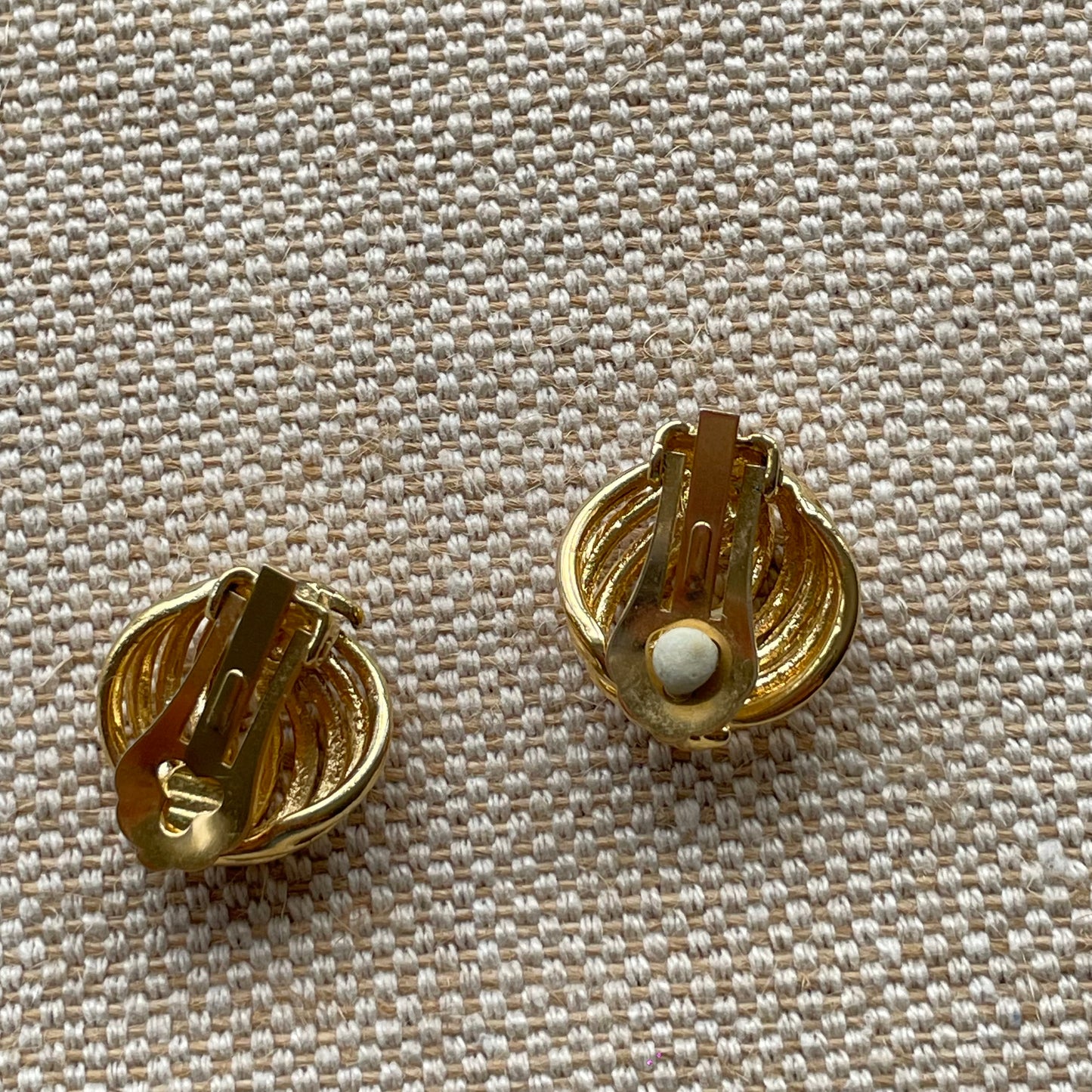 Vintage 80s Gold Plated Knots Earrings