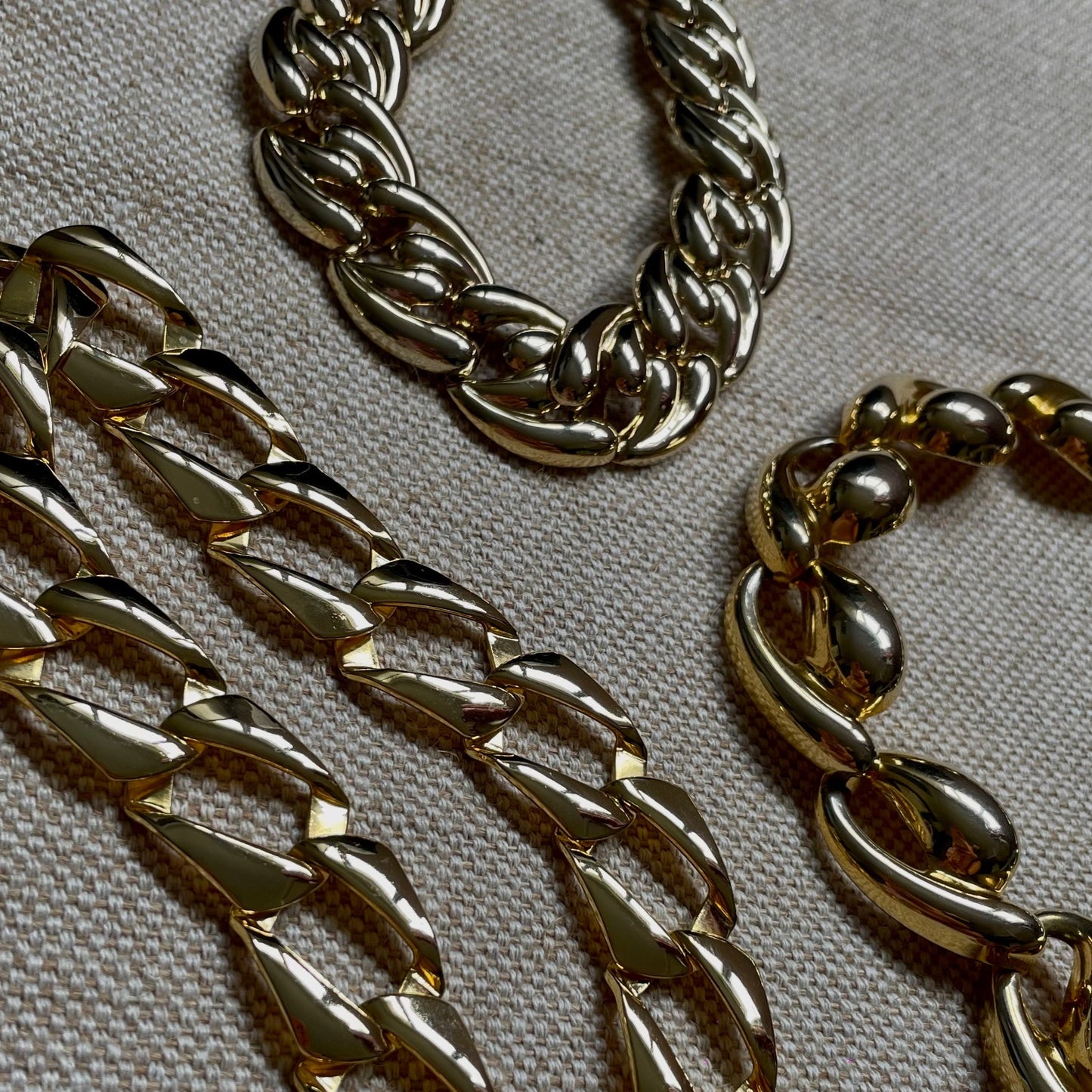 Vintage 1980s Gold Link Necklace