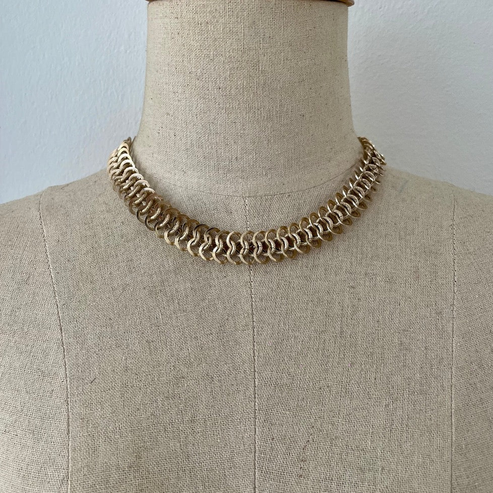 Vintage W. Germany champagne Collar Necklace