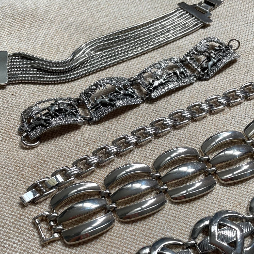 Vintage 60s silver chain link bracelet