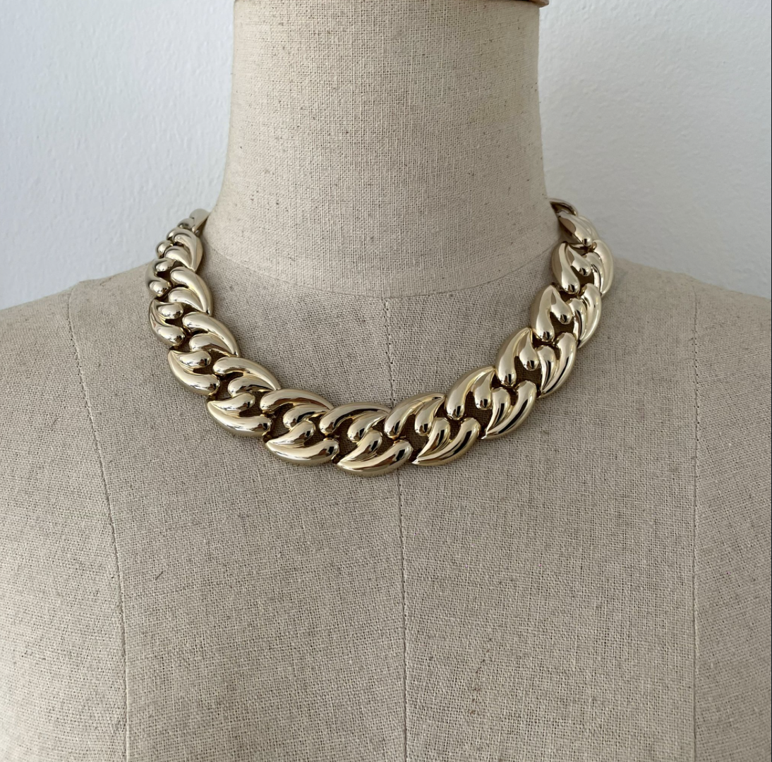 Vintage 1980s Classic Abstract Collar