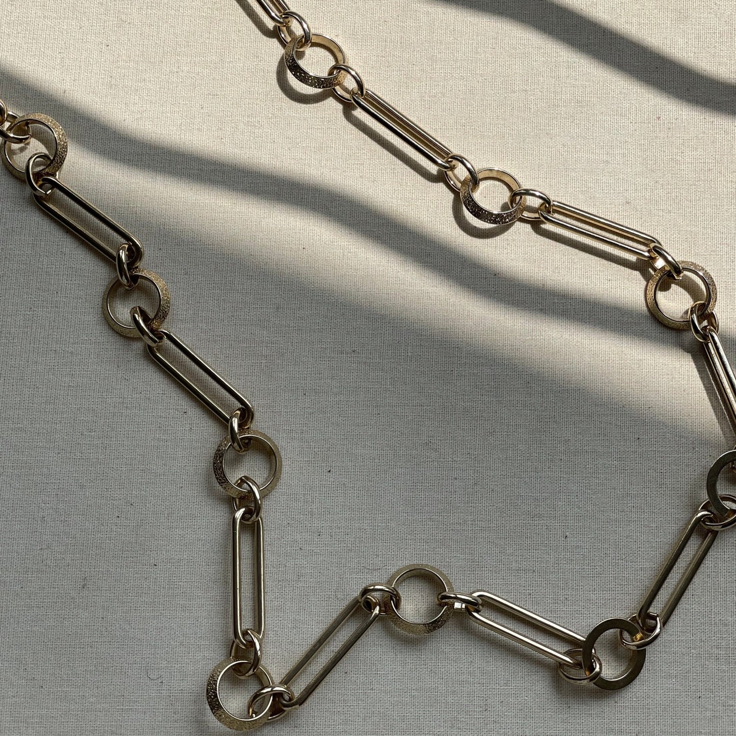 Vintage 80s Chunky Long Chain Gold Belt