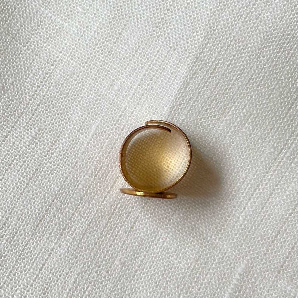 New Handmade Coin Gold Plated Pinkie Ring